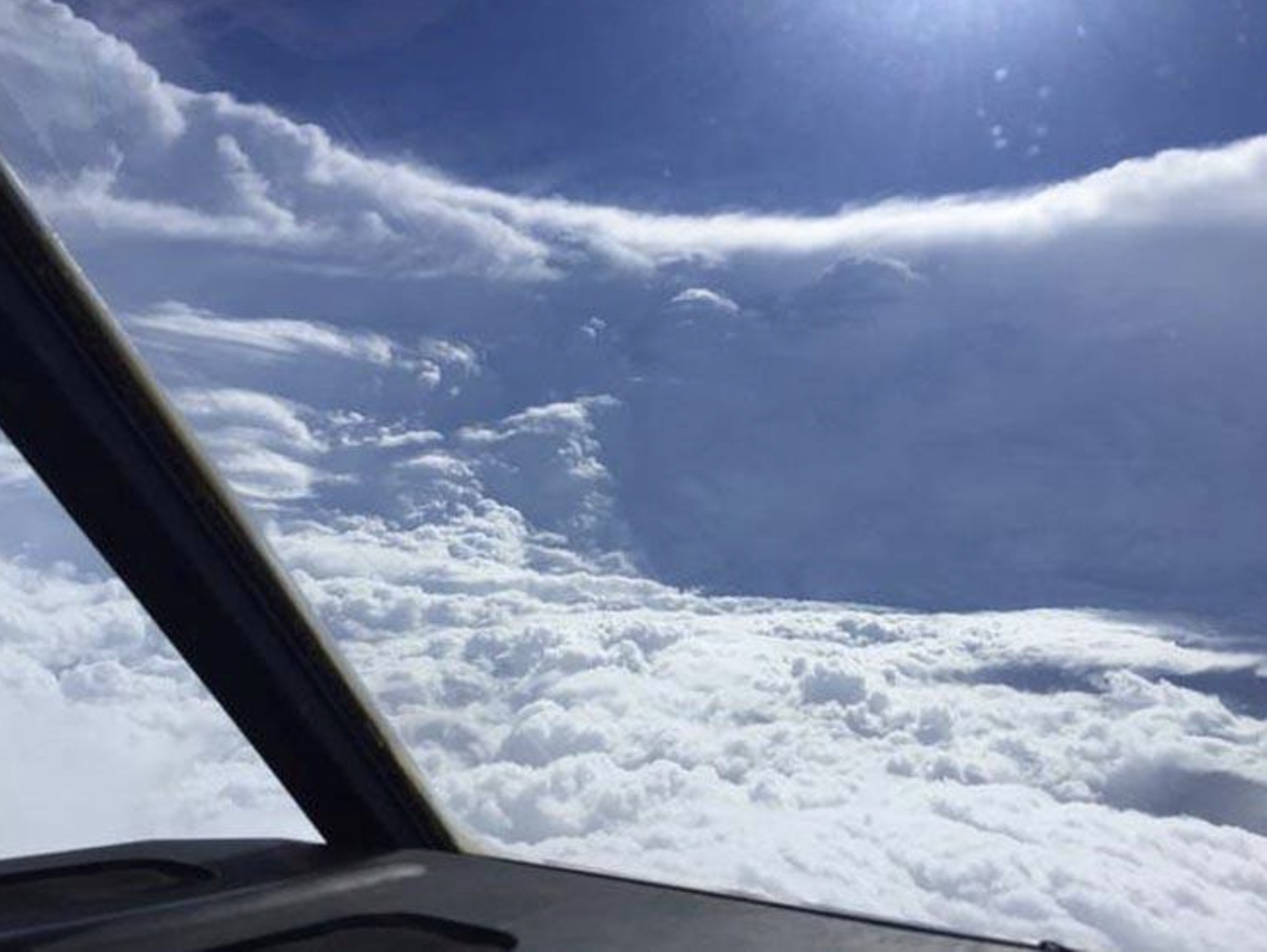 Flying through the eye of a hurricane 